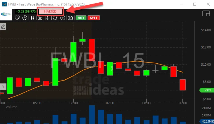 Real Trade Ideas chart from the Status & System help pages