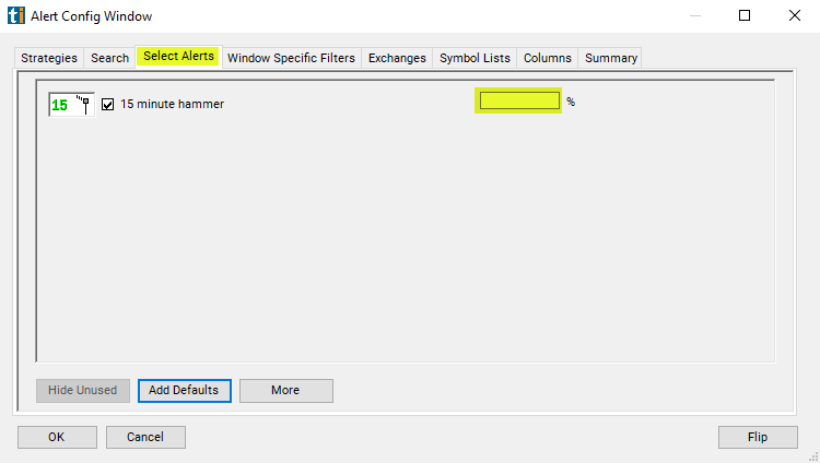 15 Minute Hammer Alert Custom Settings