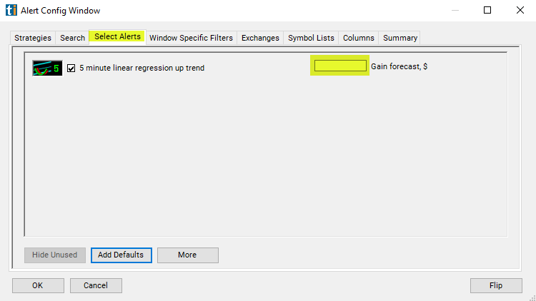 5 Minute Linear Regression Uptrend Custom Settings